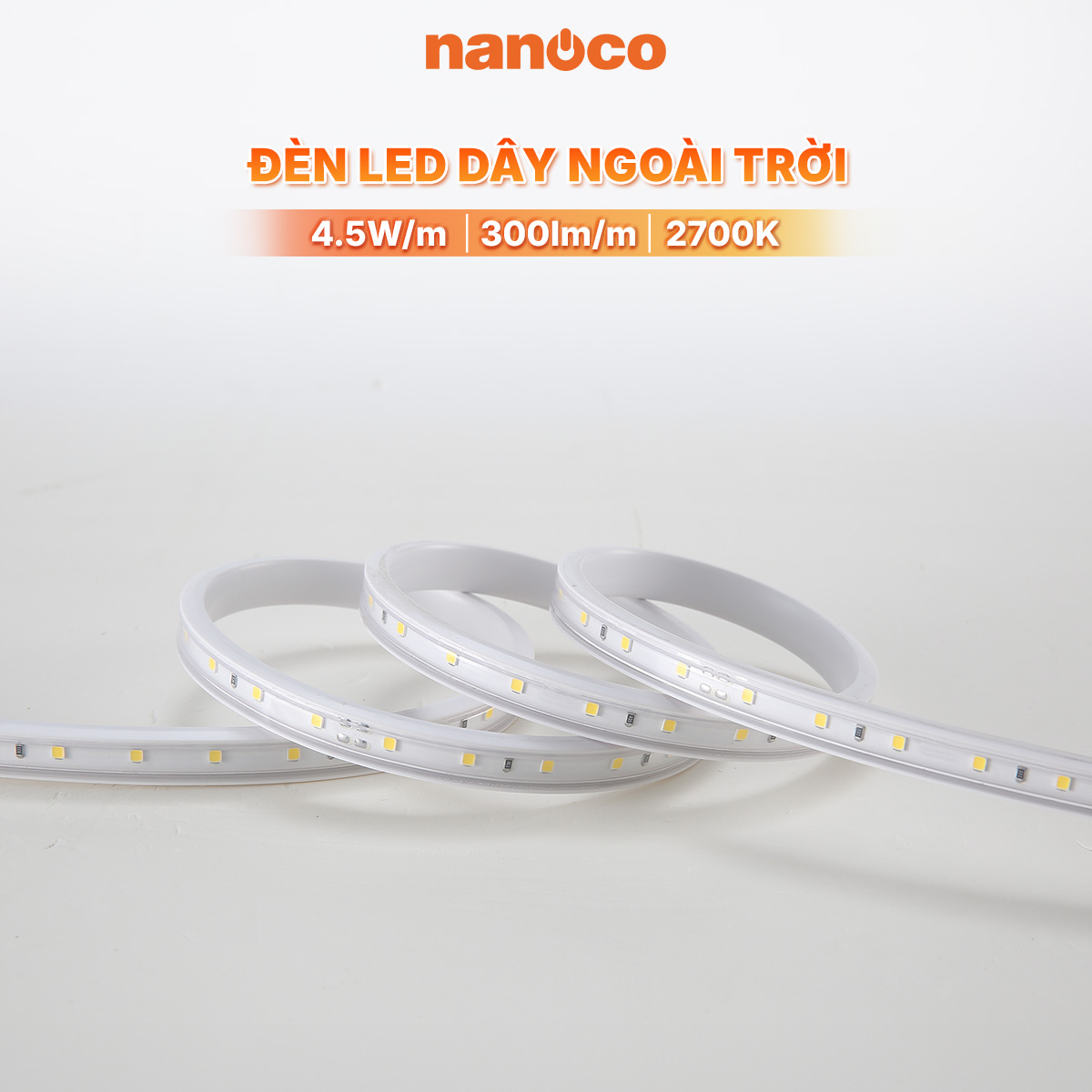 Đèn LED dây ngoài trời IP65 Nanoco 72P - Ảnh 2