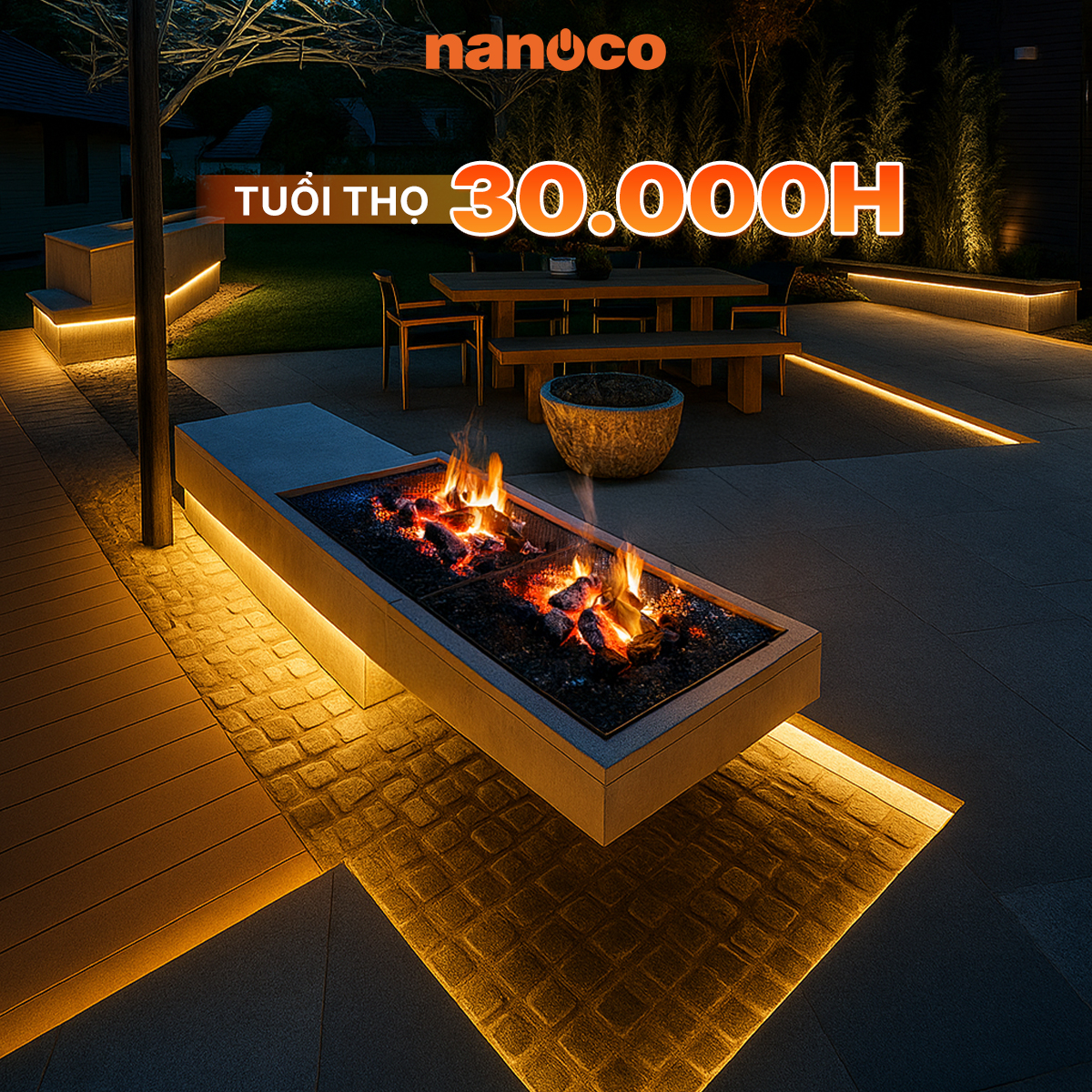 Đèn LED dây ngoài trời IP65 Nanoco 72P - Ảnh 4